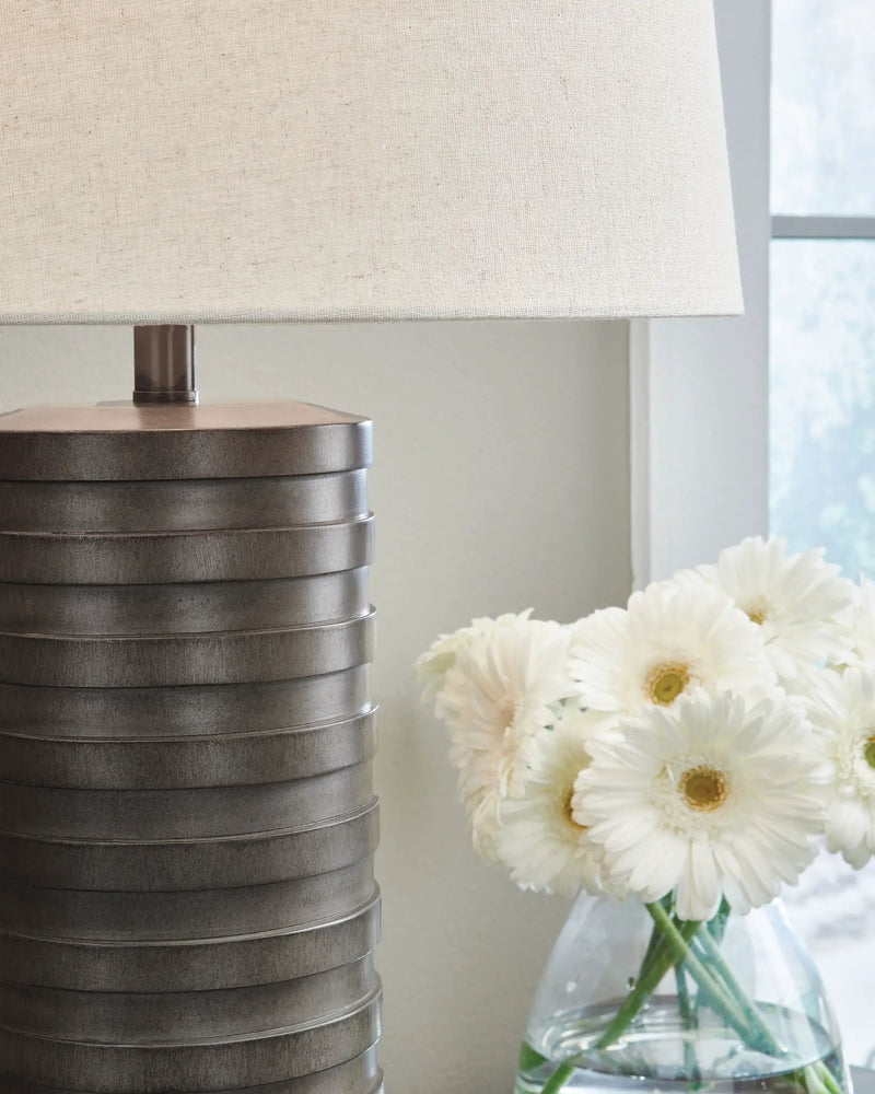 Neilett - Poly Table Lamp (Set of 2) - Antique Brown by Unique Piece Furniture