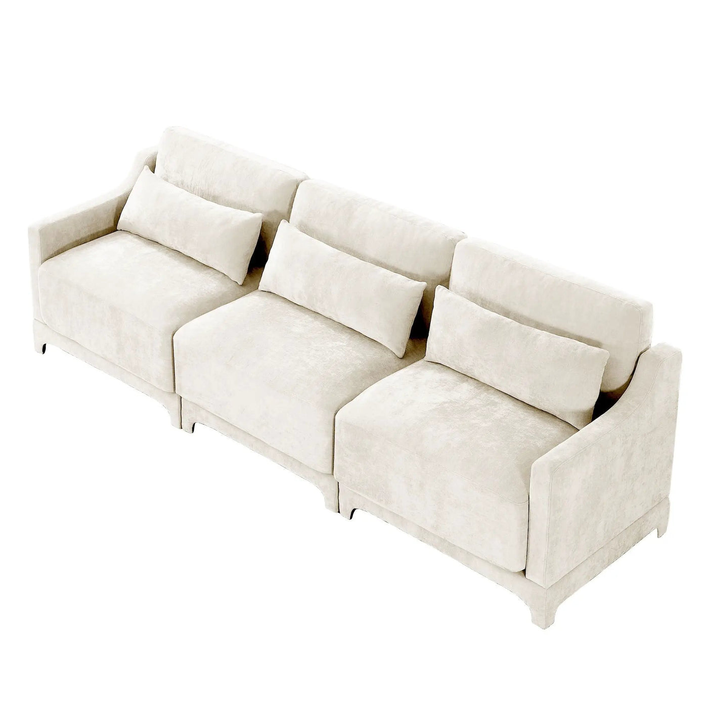 Elegant Sofa With Ergonomic Design And Lumbar Pillows by Unique Piece Furniture