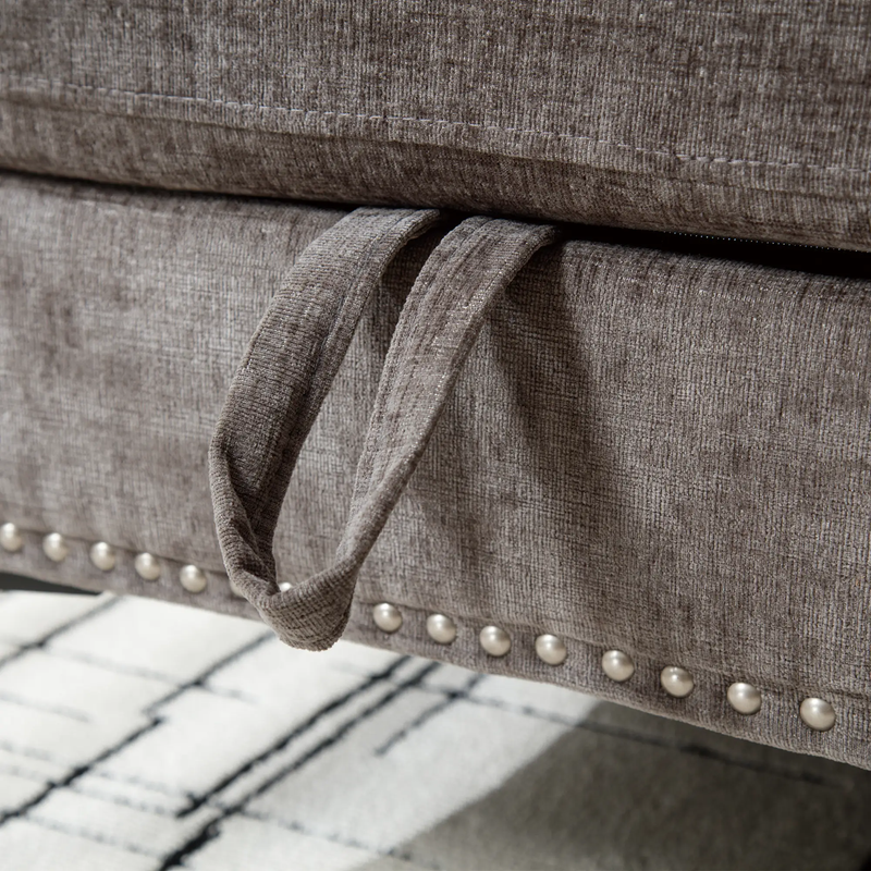 L Shaped Sectional Convertible Sofa with Storage Ottoman and Modern Tufted style by BLAKHOM