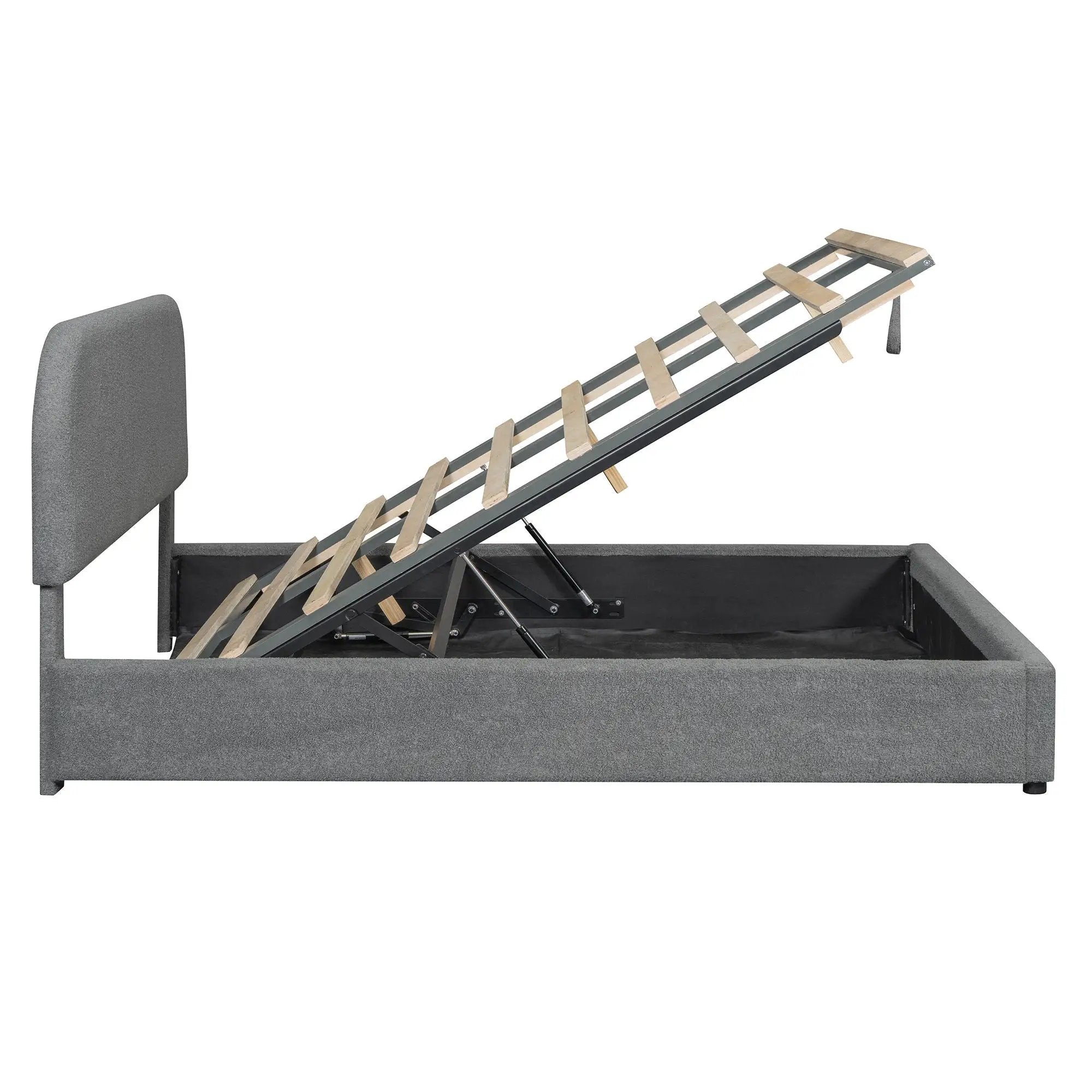 Upholstered Platform Bed With Hydraulic Storage System by HouseOfZazla