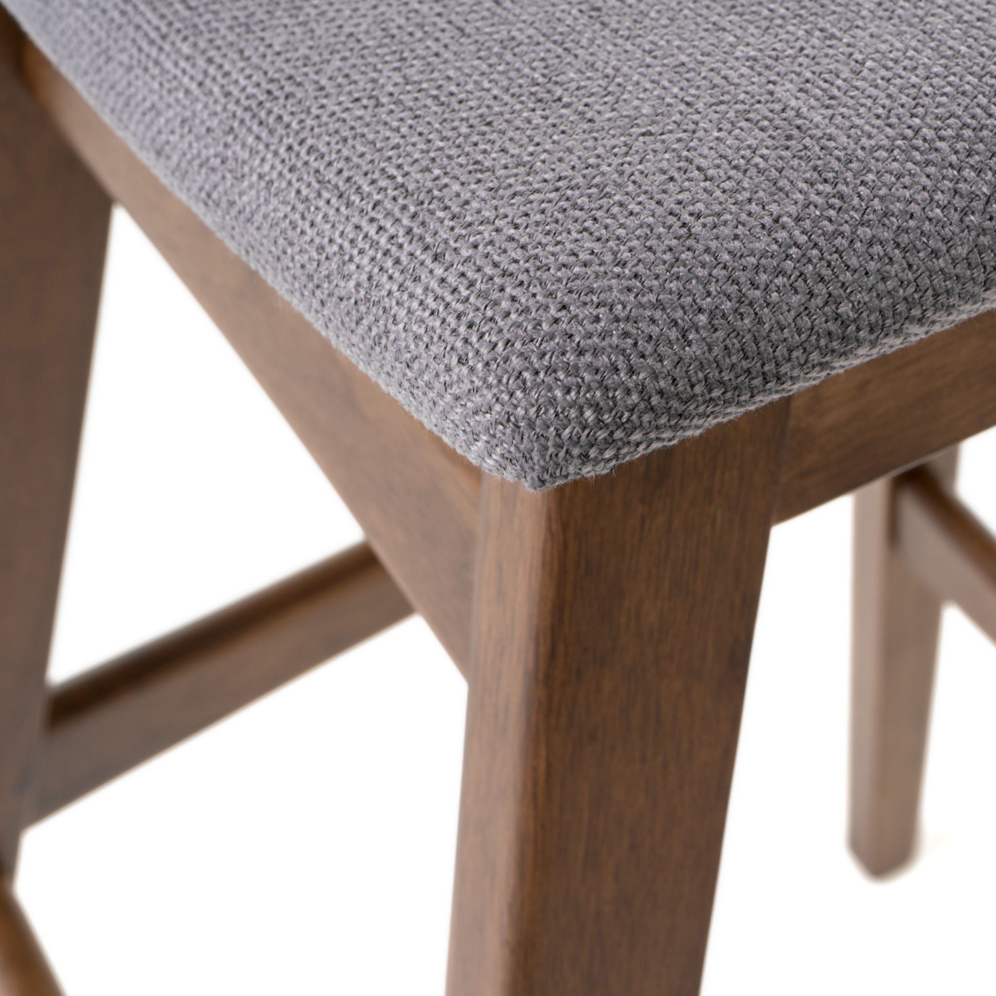 Mid Century Modern Bar Stool Set With Upholstered Seating by HouseOfZazla