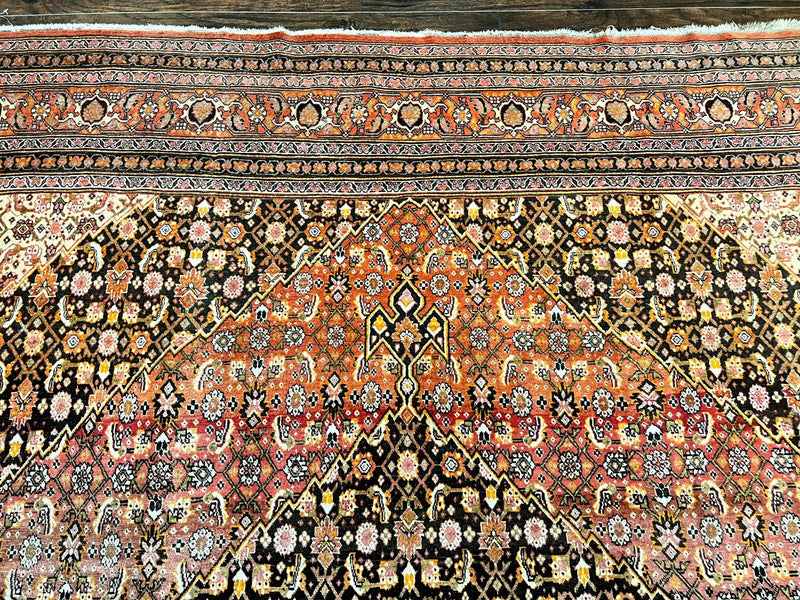 Rare Antique Persian Tabriz Rug 9x12, Red, Handmade, Wool by Jewel Rugs