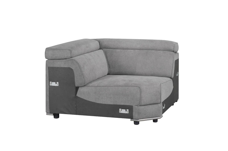 Alwin - Modular Wedge - Dark Gray Fabric by Unique Piece Furniture