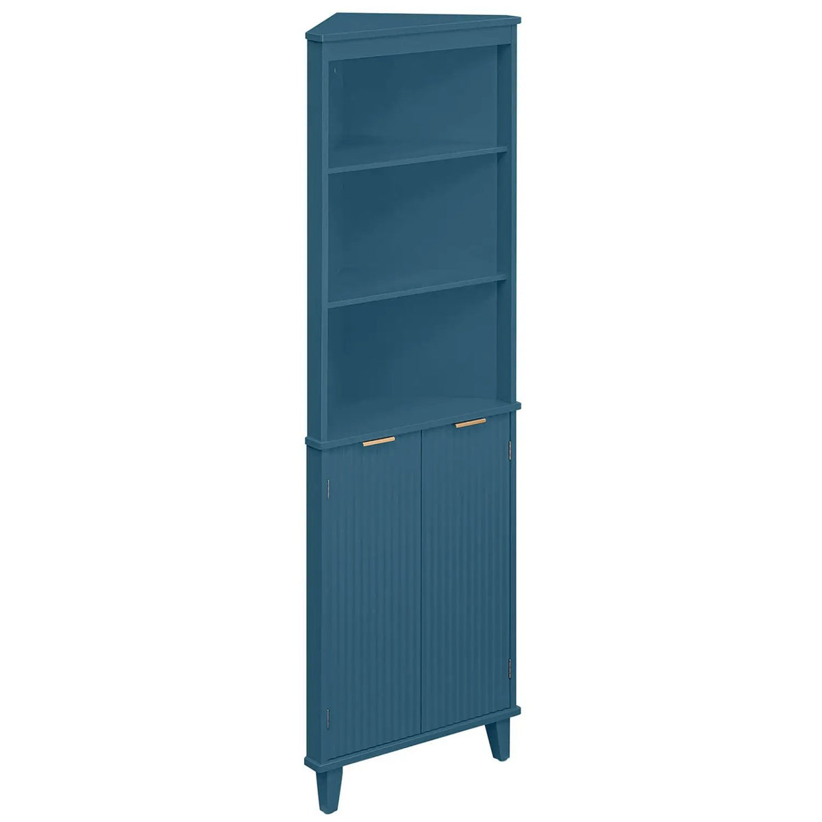 68 Inch Tall Bathroom Floor Storage Cabinet with Fluted Doors, photo 15 of 16