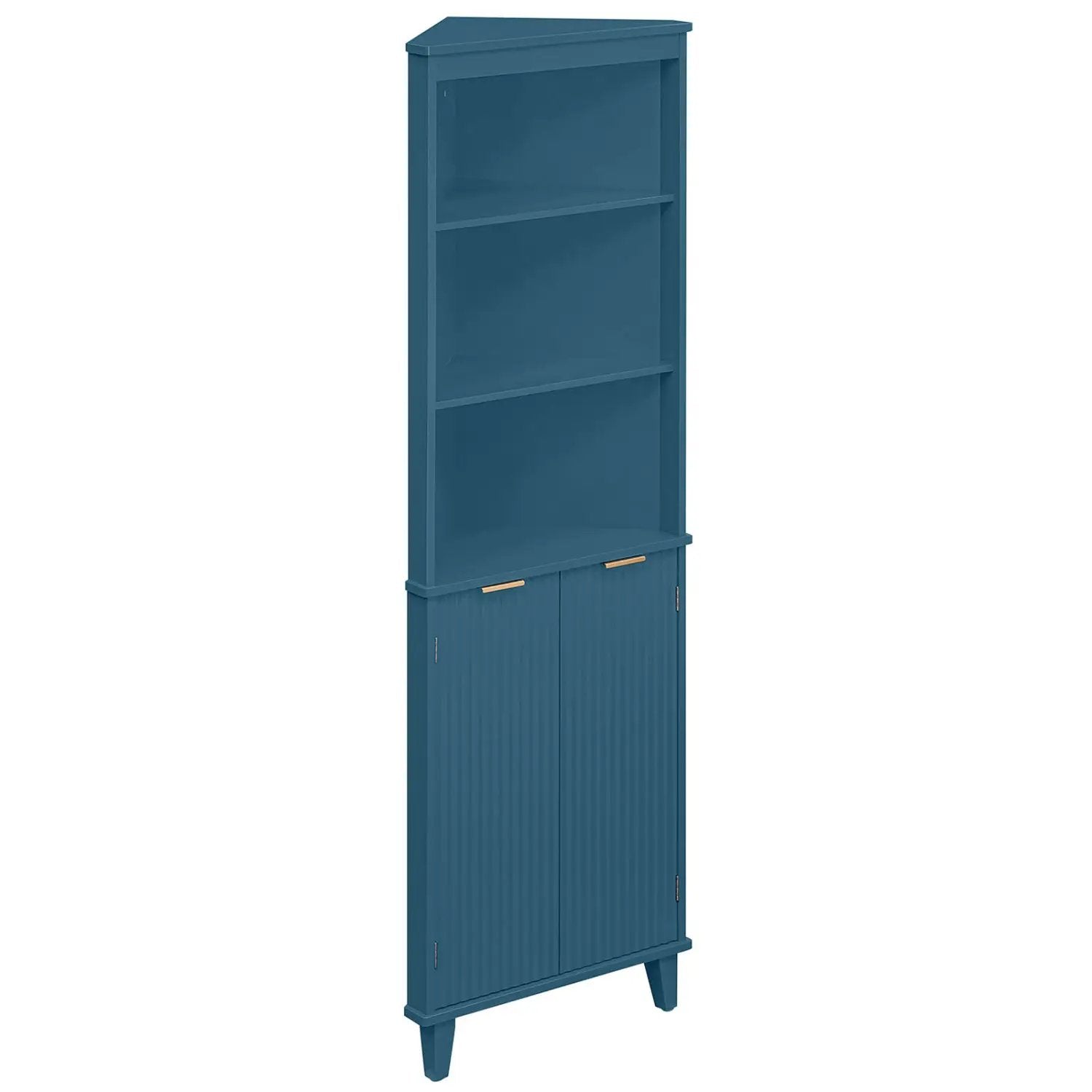 68 Inch Tall Bathroom Floor Storage Cabinet with Fluted Doors by DirectDeals