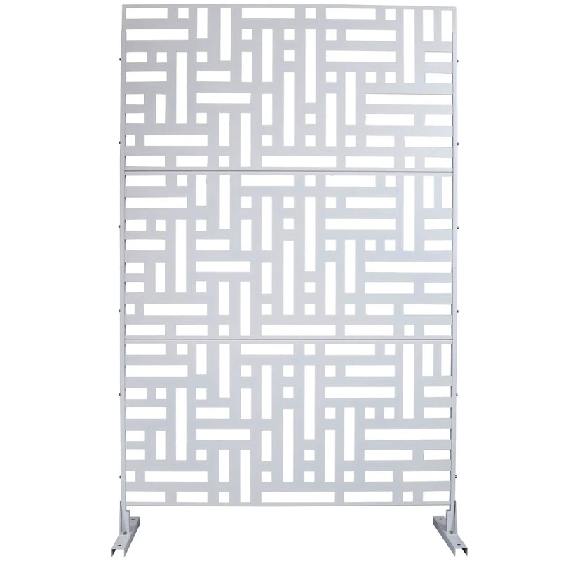 Decorative Freestanding Metal Privacy Screen For Indoor & Outdoor Use by HouseOfZazla