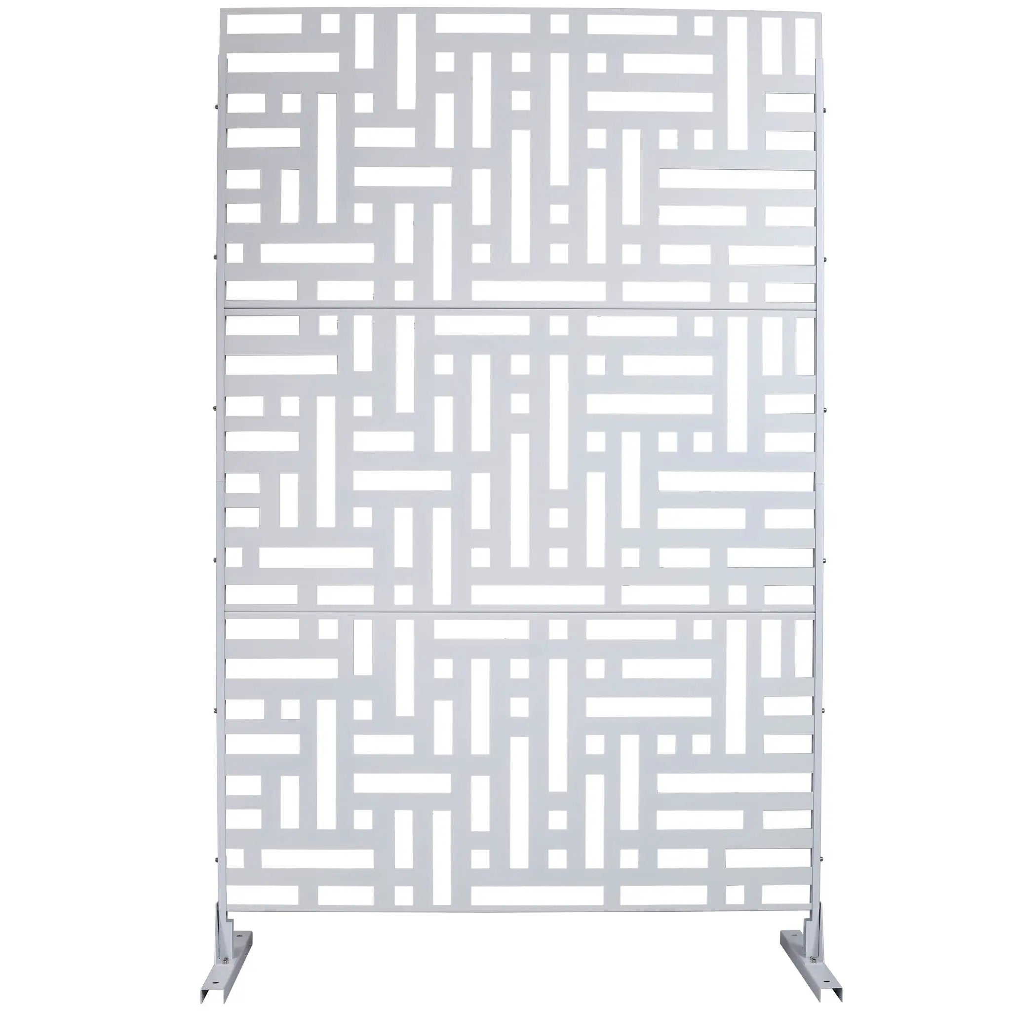 Decorative Freestanding Metal Privacy Screen For Indoor & Outdoor Use by Unique Piece Furniture
