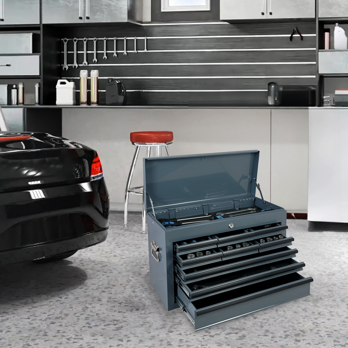 Heavy Duty Metal Tool Box - 24-inch Portable Organizer by HouseOfZazla