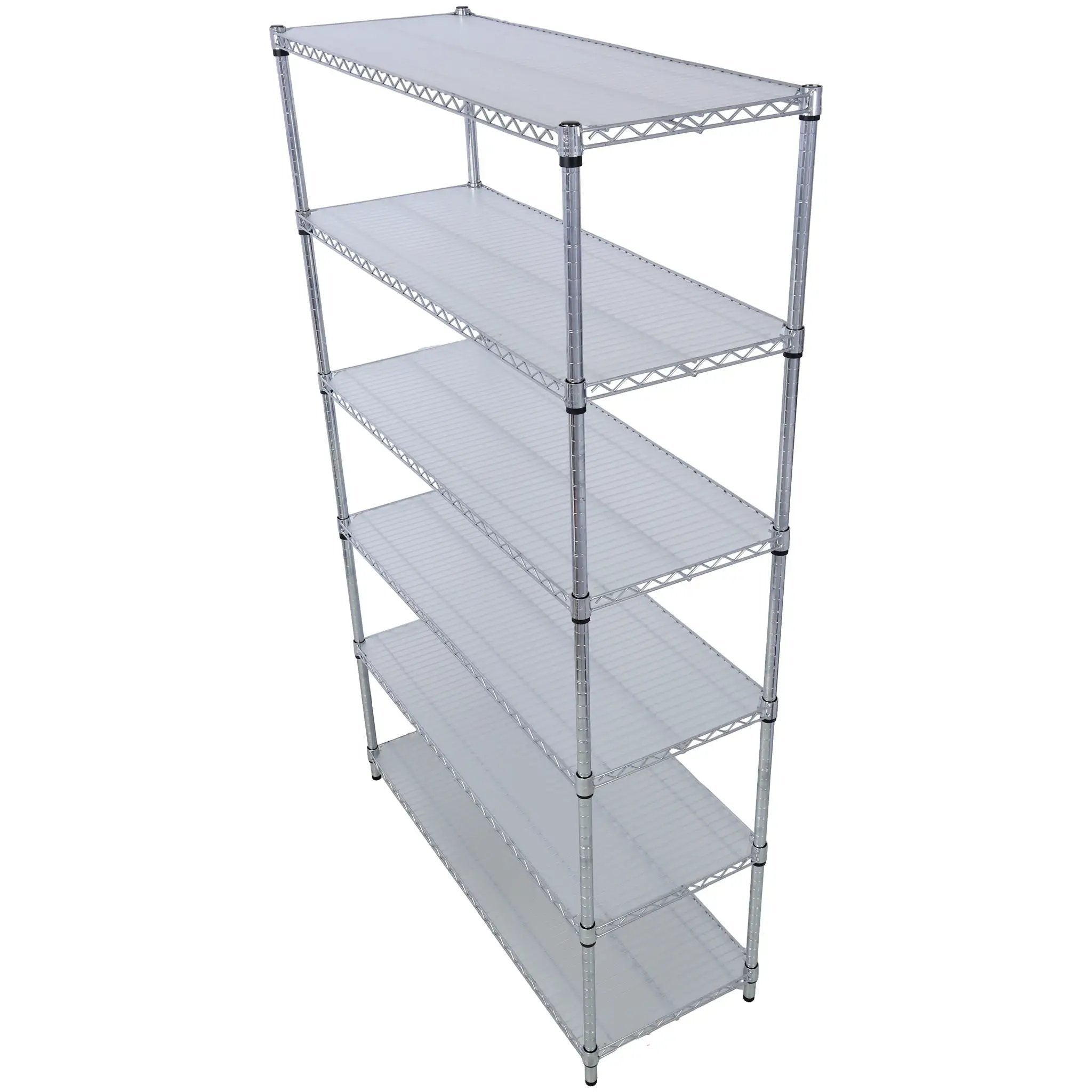 6 Tier 6000Lbs Capacity Nsf Metal Shelf Wire Shelving Unit, Heavy Duty Adjustable Storage Rack With Wheels & Shelf Liners For Commercial Grade Utility Steel Storage Rack by Unique Piece Furniture