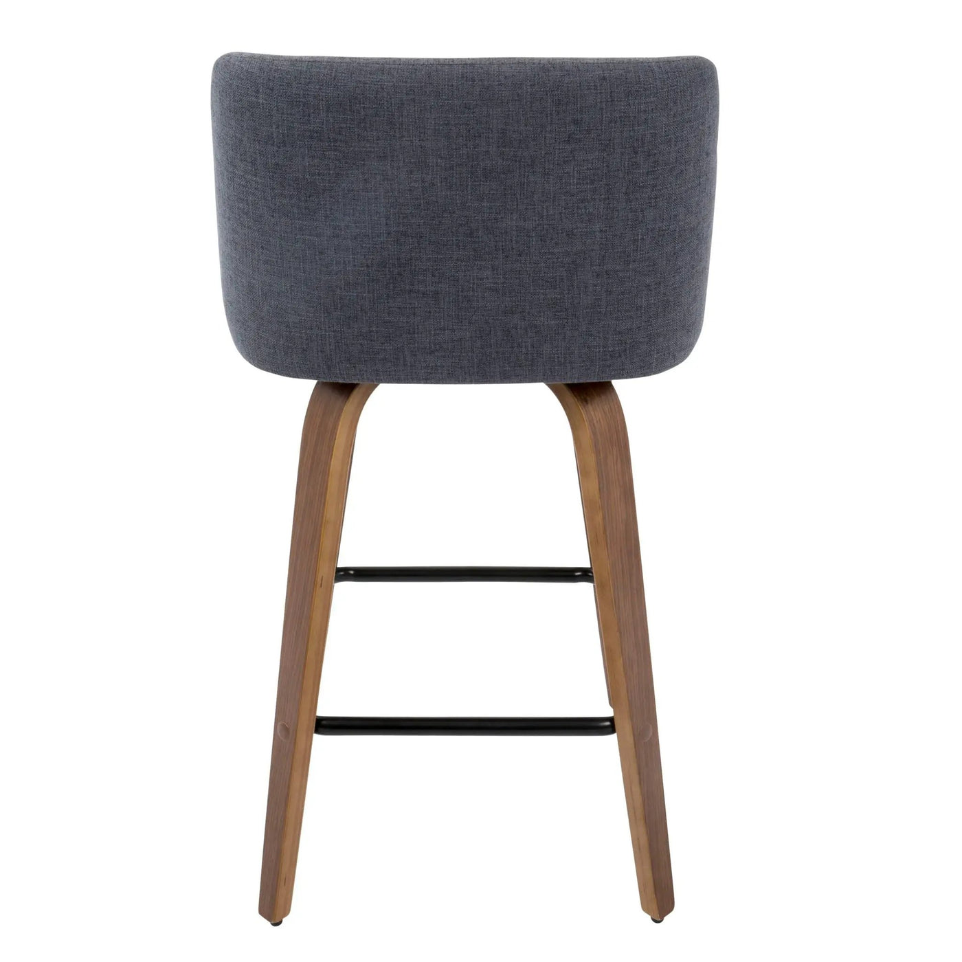 Toriano - Mid Century Modern Fixed Height Counter Stool & Square Footrest (Set of 2) by HouseOfZazla