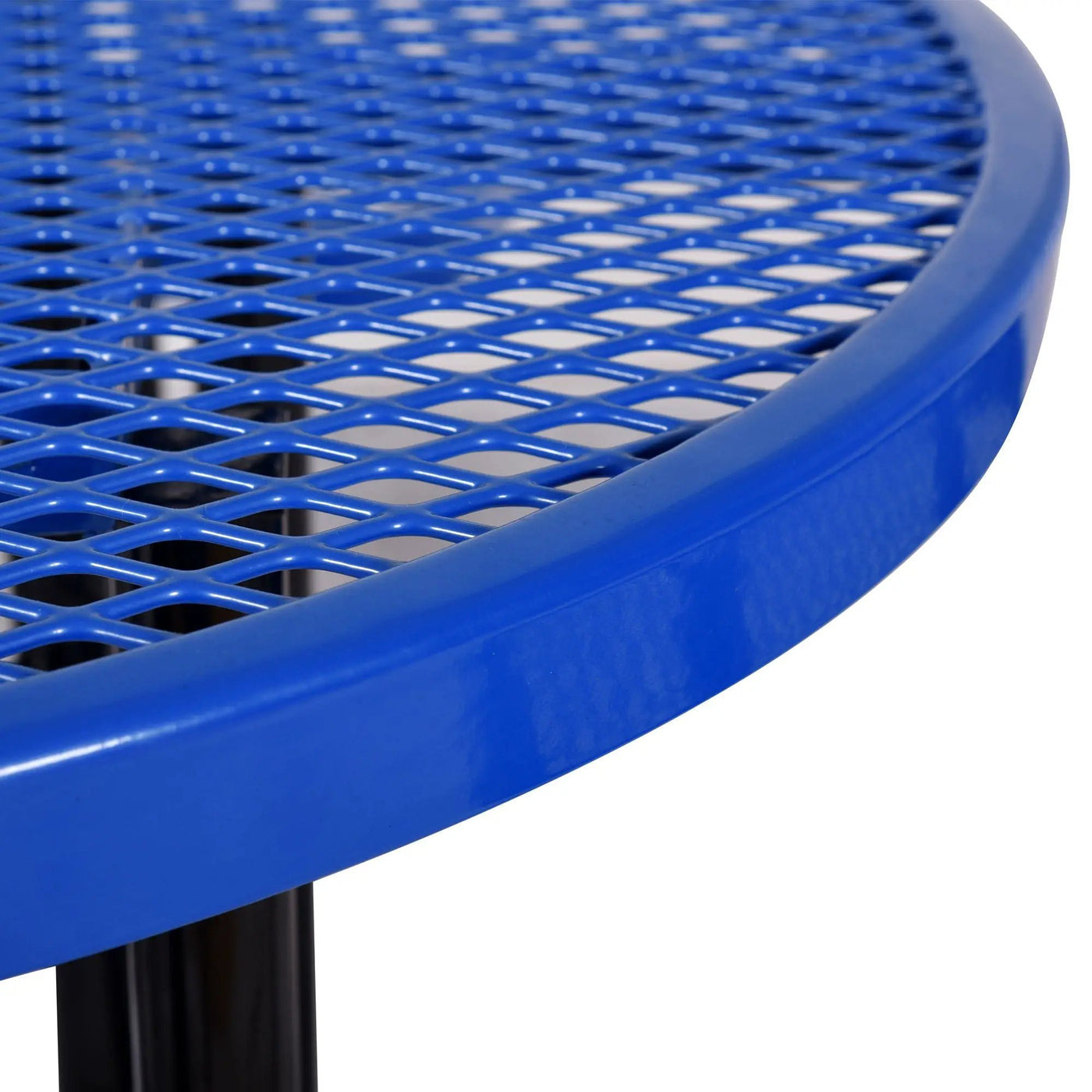 Round Outdoor Steel Picnic Table With Umbrella Pole by HouseOfZazla