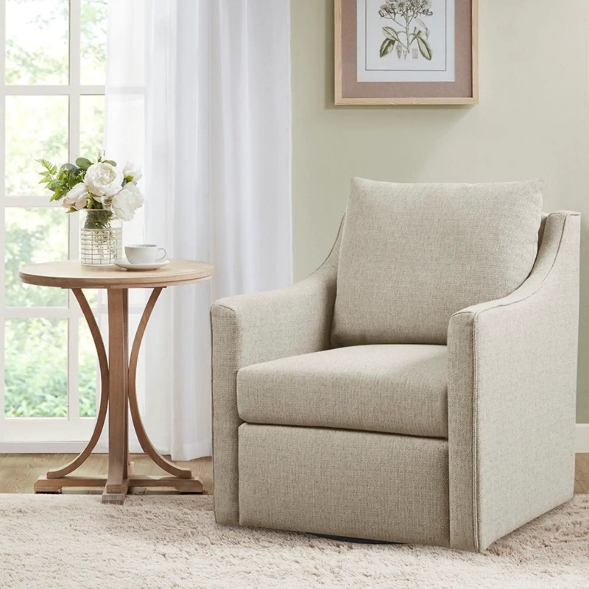 Bedford - Swivel Armchair - Natural by Unique Piece Furniture