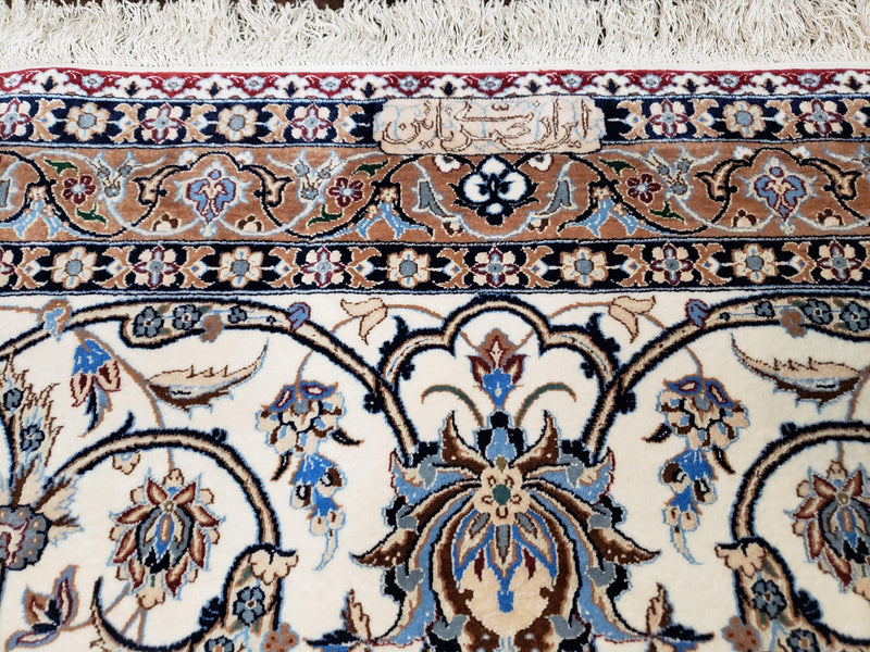 Persian Nain Rug 11x15 – Wool on Silk, Hand-Knotted, Signed Masterpiece by Jewel Rugs