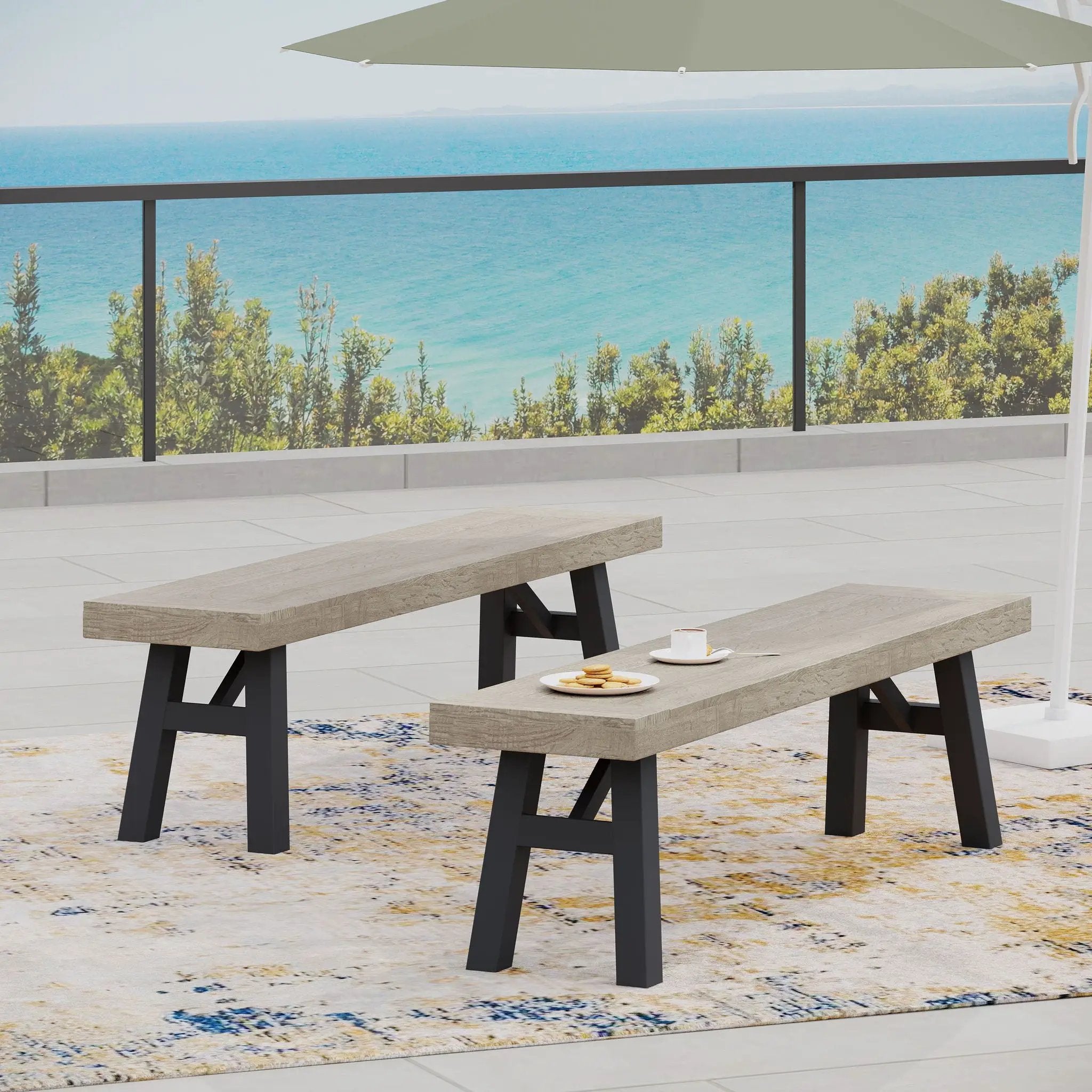 Bettina - Bench - Gray by HouseOfZazla