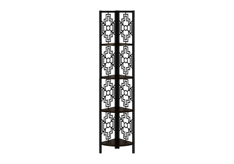 4 Tier Corner Bookshelf Bookcase for Office, Transitional Style by HouseOfZazla
