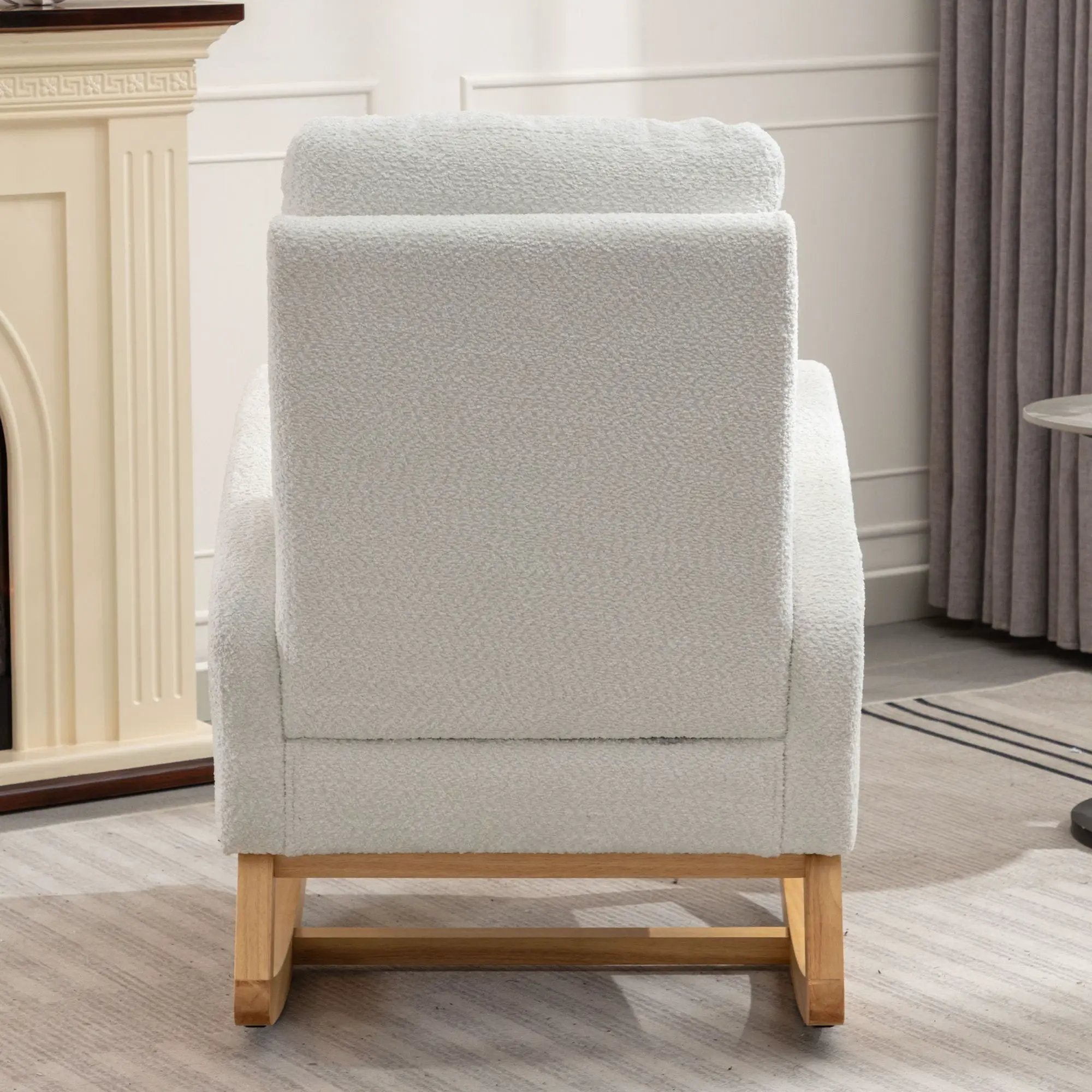 Accent Rocking Chair With Footrest, High Back by HouseOfZazla