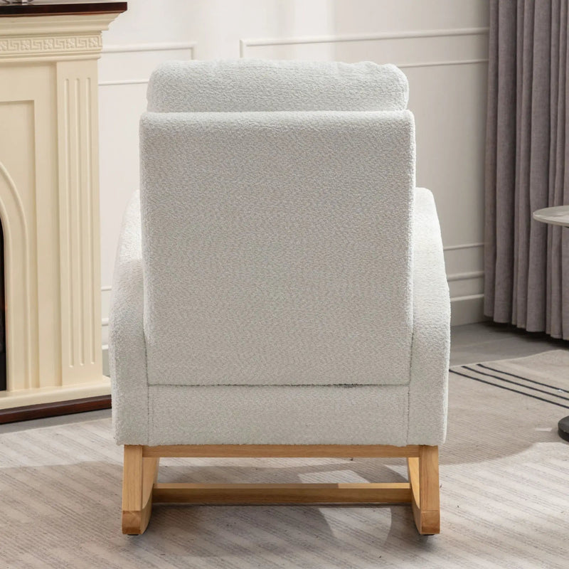Accent Rocking Chair With Footrest, High Back by HouseOfZazla
