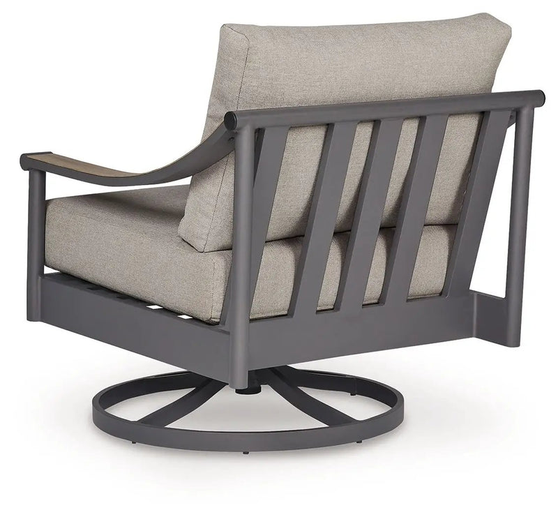 Ocean Beach - Swivel Lounge With Cushion - Gray by Unique Piece Furniture