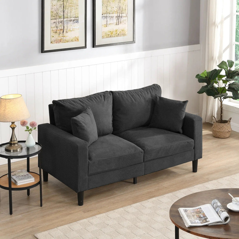 Modern Upholstered Loveseat Sofa, High Resilience by Unique Piece Furniture