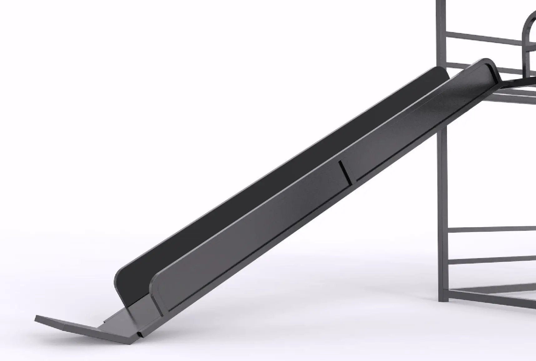 Twin Size House Loft Bed With Slide And Ladder - Black by Unique Piece Furniture