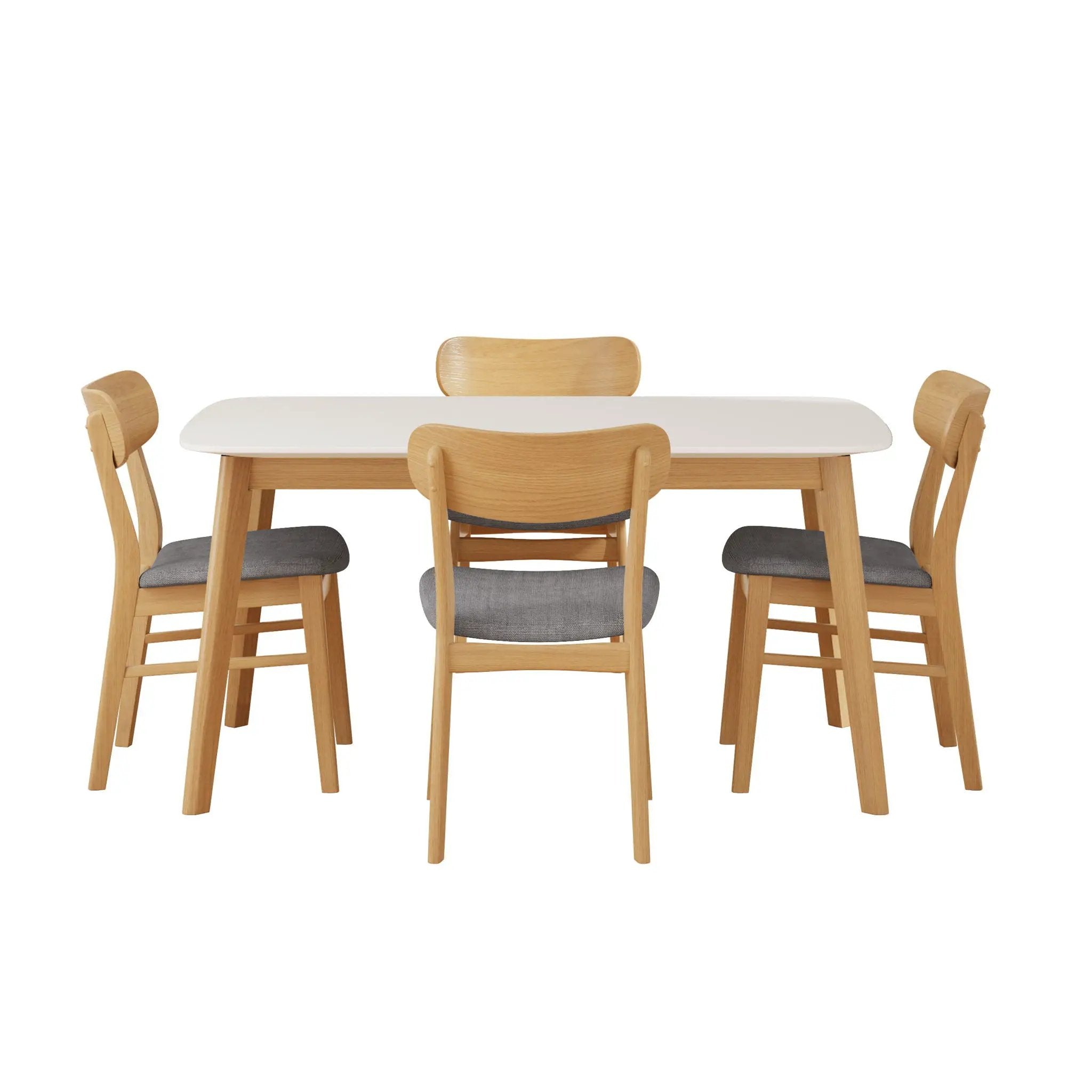 5 Piece Dining Set With Table And Upholstered Chairs by HouseOfZazla