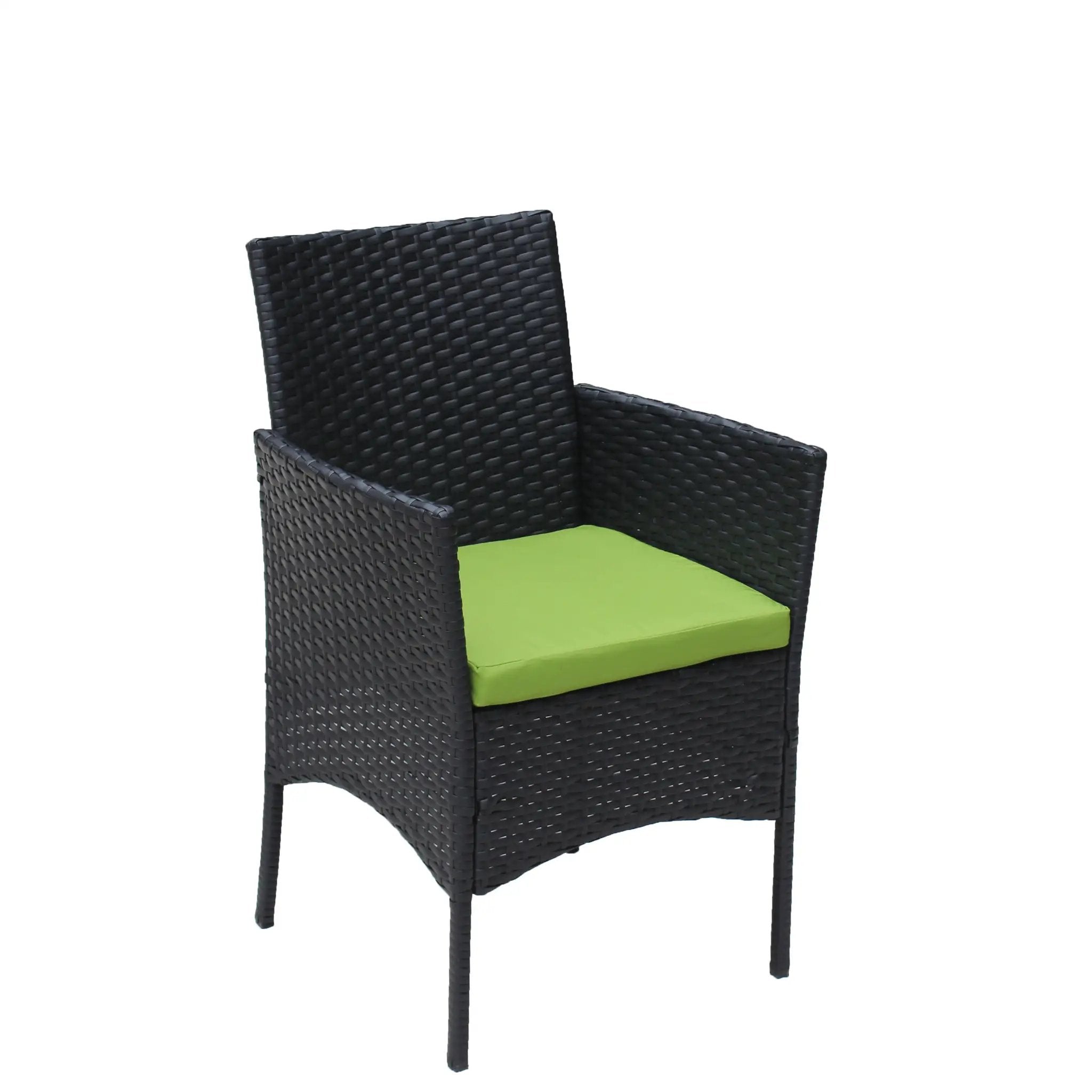 4 PC Rattan Patio Furniture Set Outdoor Cushioned Wicker Sofa Green Cushion by HouseOfZazla