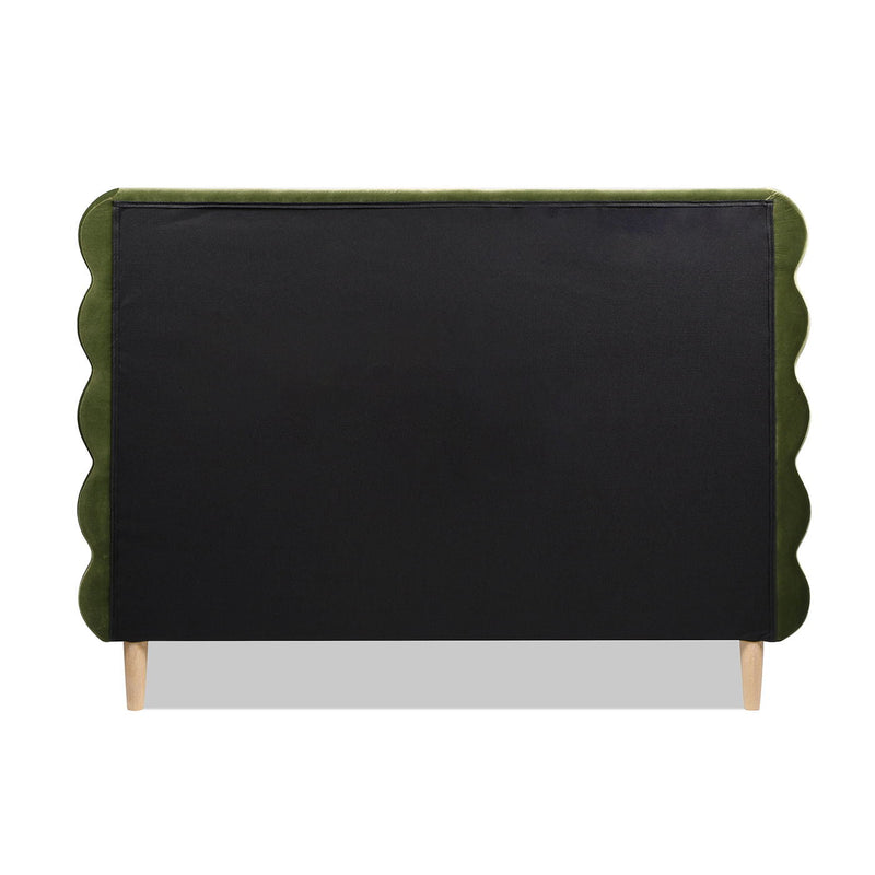 Stockholm - Modern Wavy Headboard Platform Bed by HouseOfZazla