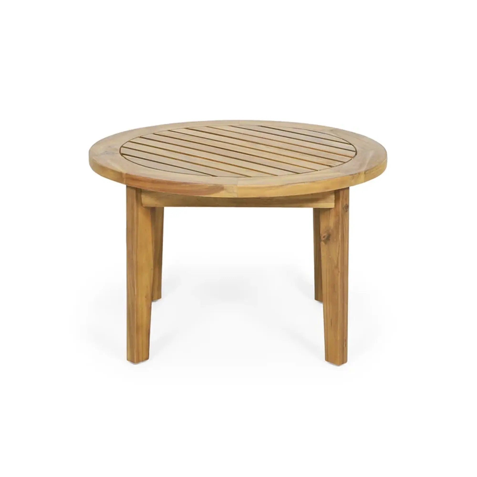 Patio Furniture Set, Outdoor Acacia Wood Patio Club Chair With Table by HouseOfZazla