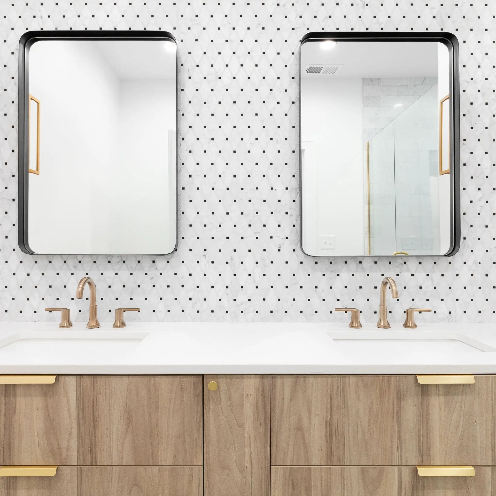 Wall Mirror Rectangular Mirror Metal Framed Mirror Vanity Mirror Dressing Mirror, For Bathroom, Living Room, Bedroom by HouseOfZazla