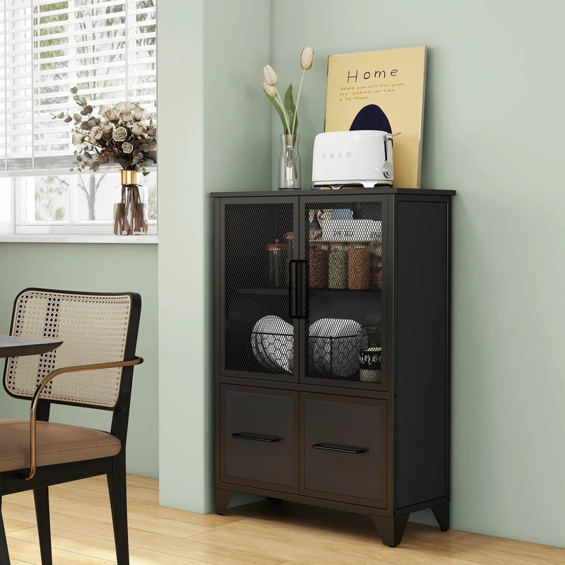 Storage Cabinet With 4 Iron Doors by HouseOfZazla