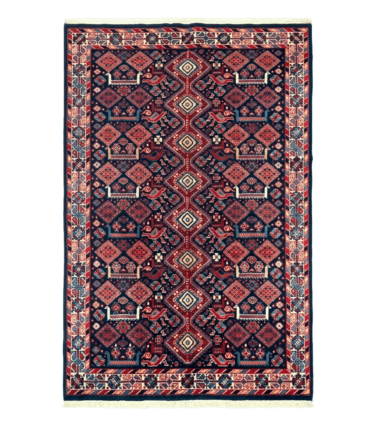 Karastan Rug 5x8, Yuruk Collection #530, Geometric Tribal Wool Pile Vintage Carpet by Jewel Rugs