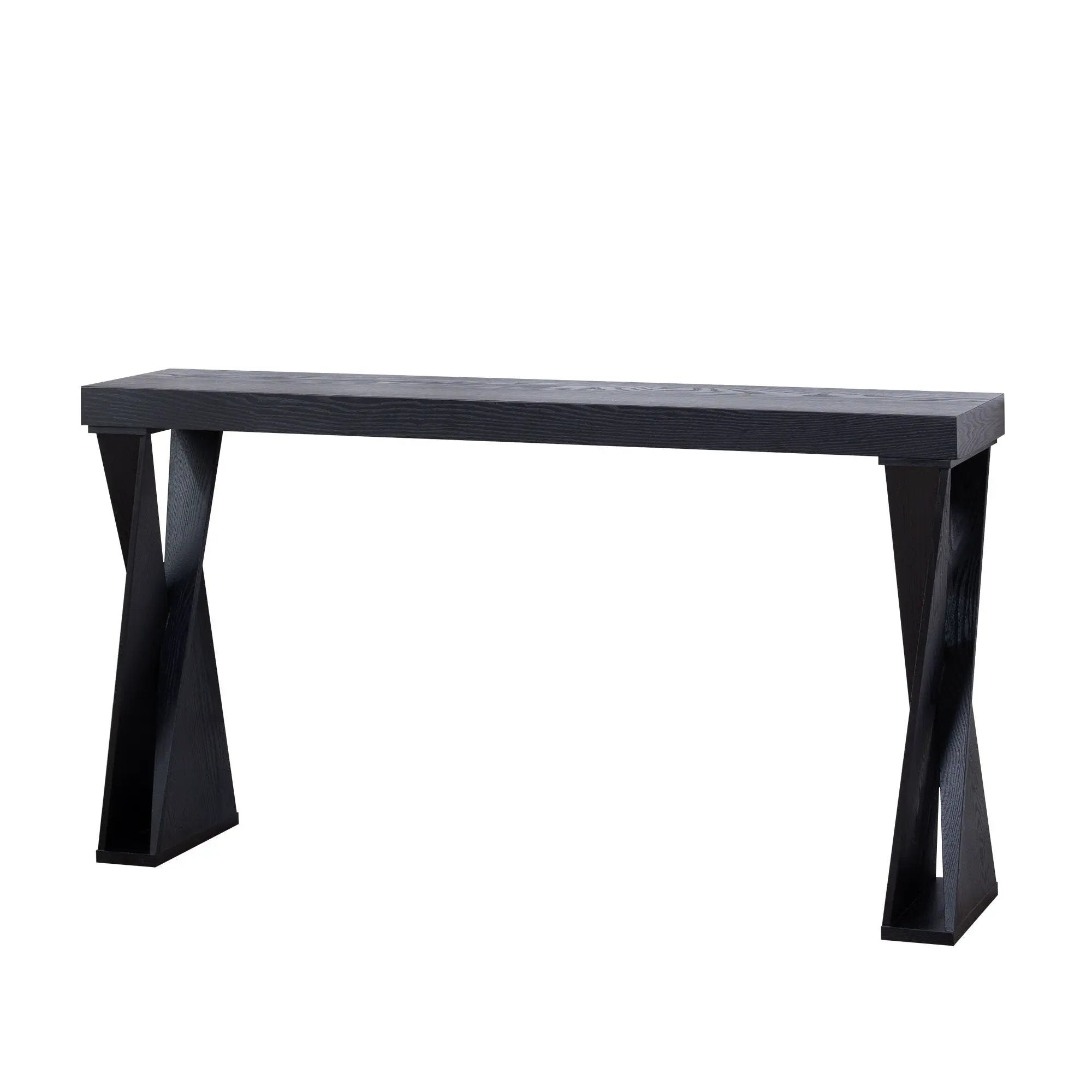 Console Table With Crossed Legs For Hallway - Black by Unique Piece Furniture