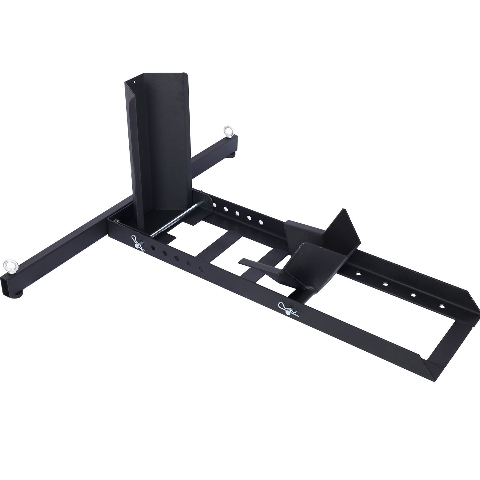 Heavy Duty Adjustable Motorcycle Stand / Wheel Chock 1800 Lb Capacity - Black by HouseOfZazla