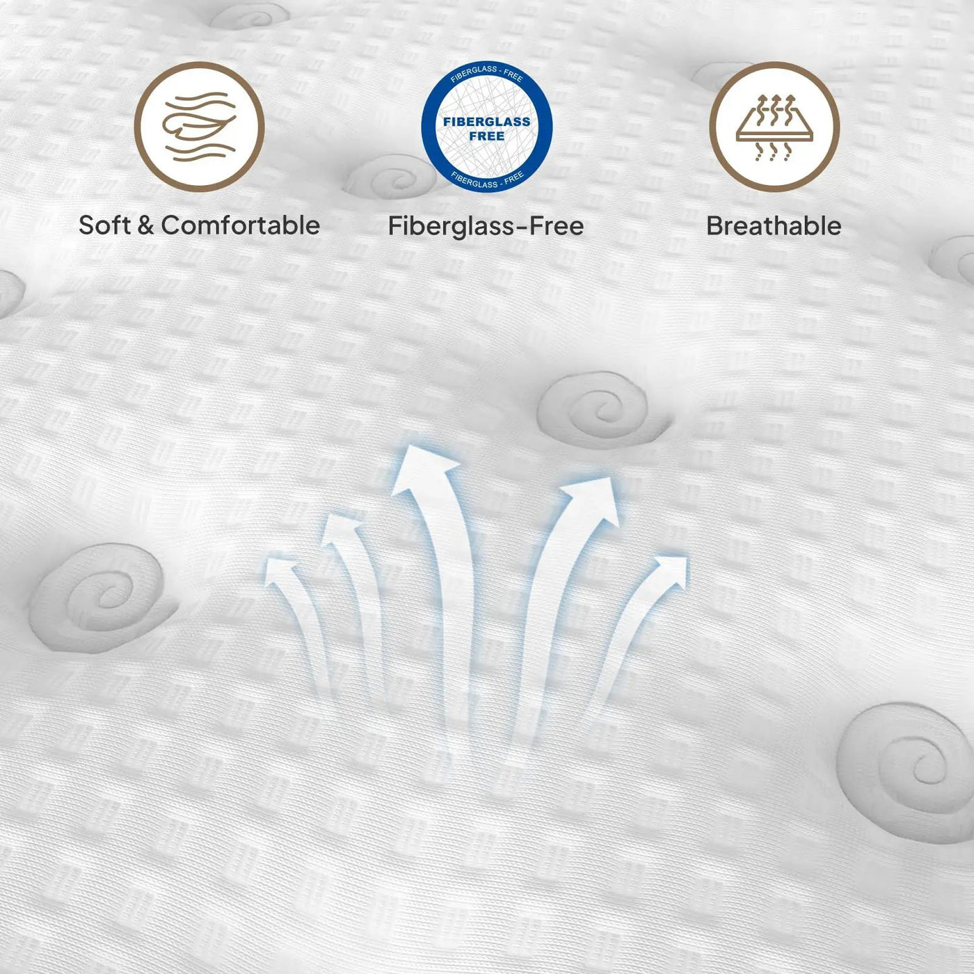 12" Hybrid Mattress With Innersprings & Gel Memory Foam by Unique Piece Furniture