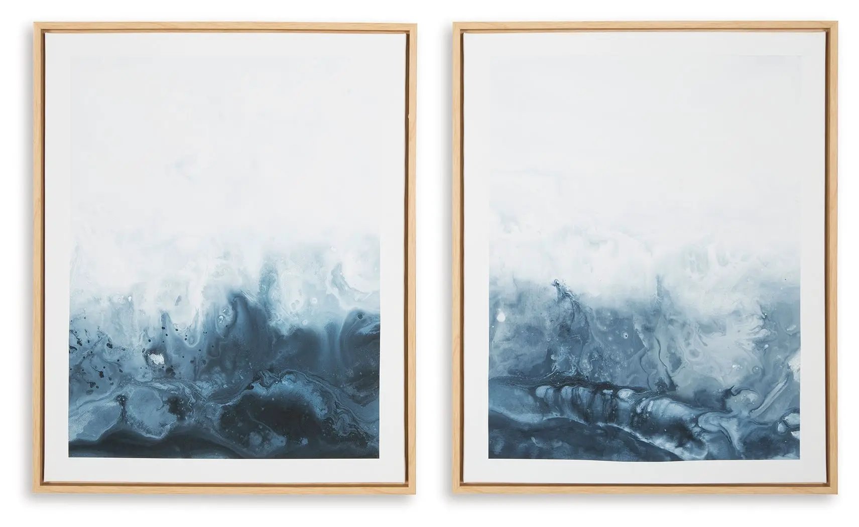Holport - Wall Art Set (Set of 2) - Blue / White by Unique Piece Furniture