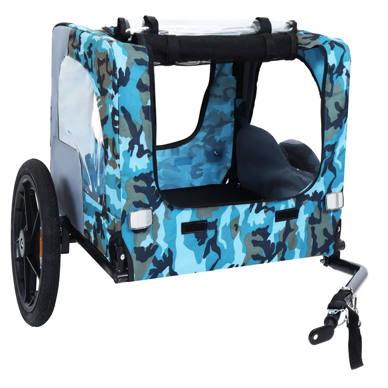 Outdoor Heavy Duty Collapsible Pet Bike Trailer with 16-Inch Wheels by HouseOfZazla