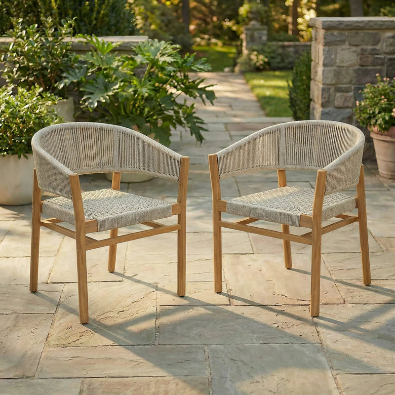 Outdoor Accent Chair Set 2 Person Seating Group by HouseOfZazla