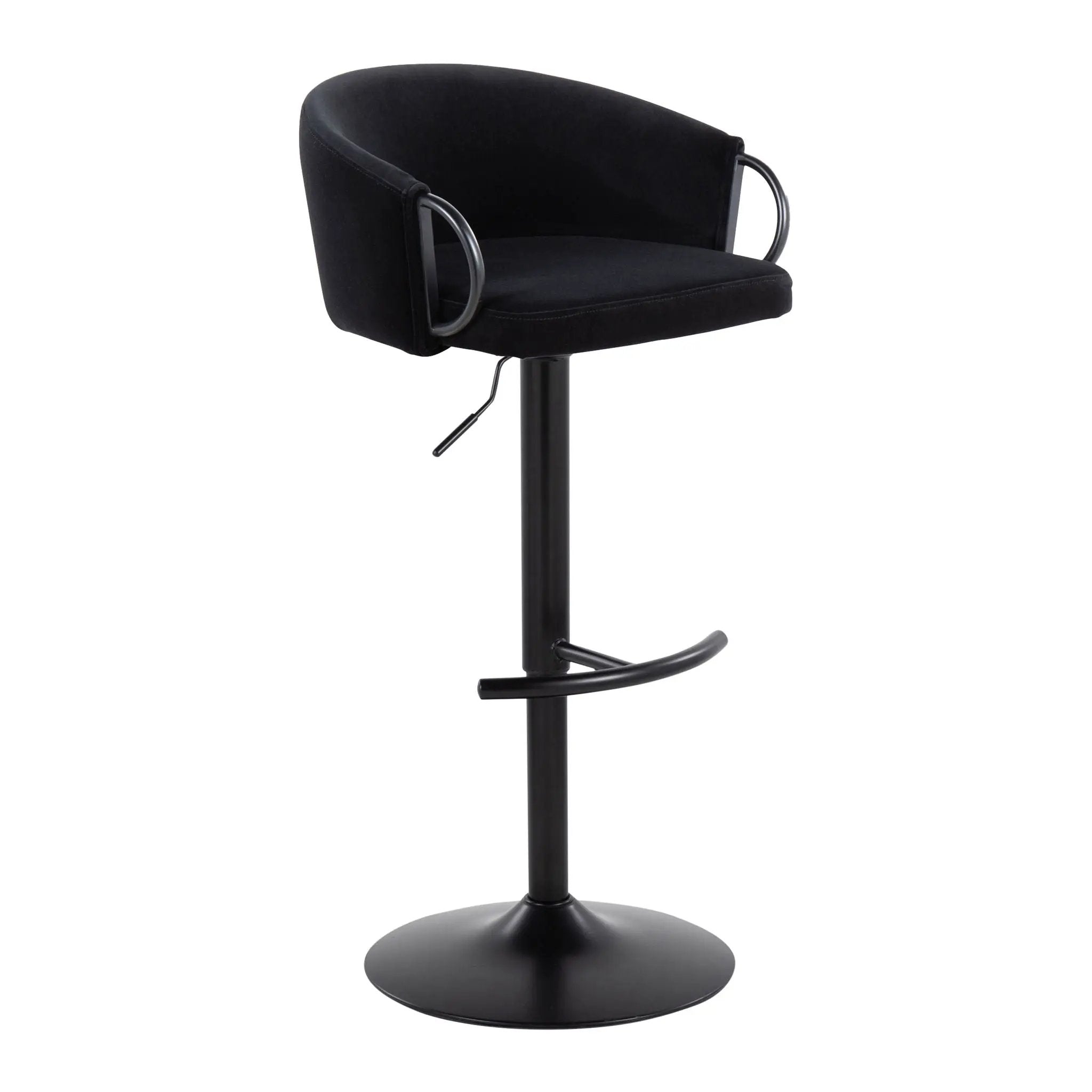 Claire - Contemporary Adjustable Barstool With Swivel With Rounded T Footrest (Set of 2) by Unique Piece Furniture