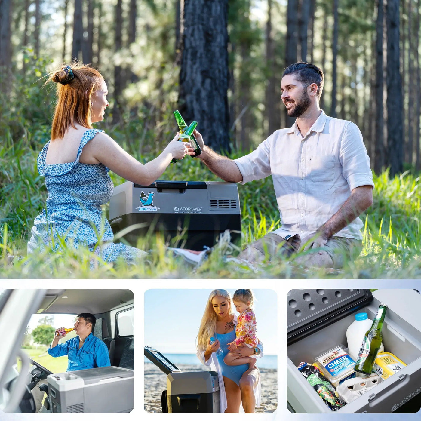 Car Freezer Portable Refrigerator Freezer With App Control And 6'' Off-Road Wheels, 12V, 45W Cooler Freezer, Low Noice by HouseOfZazla