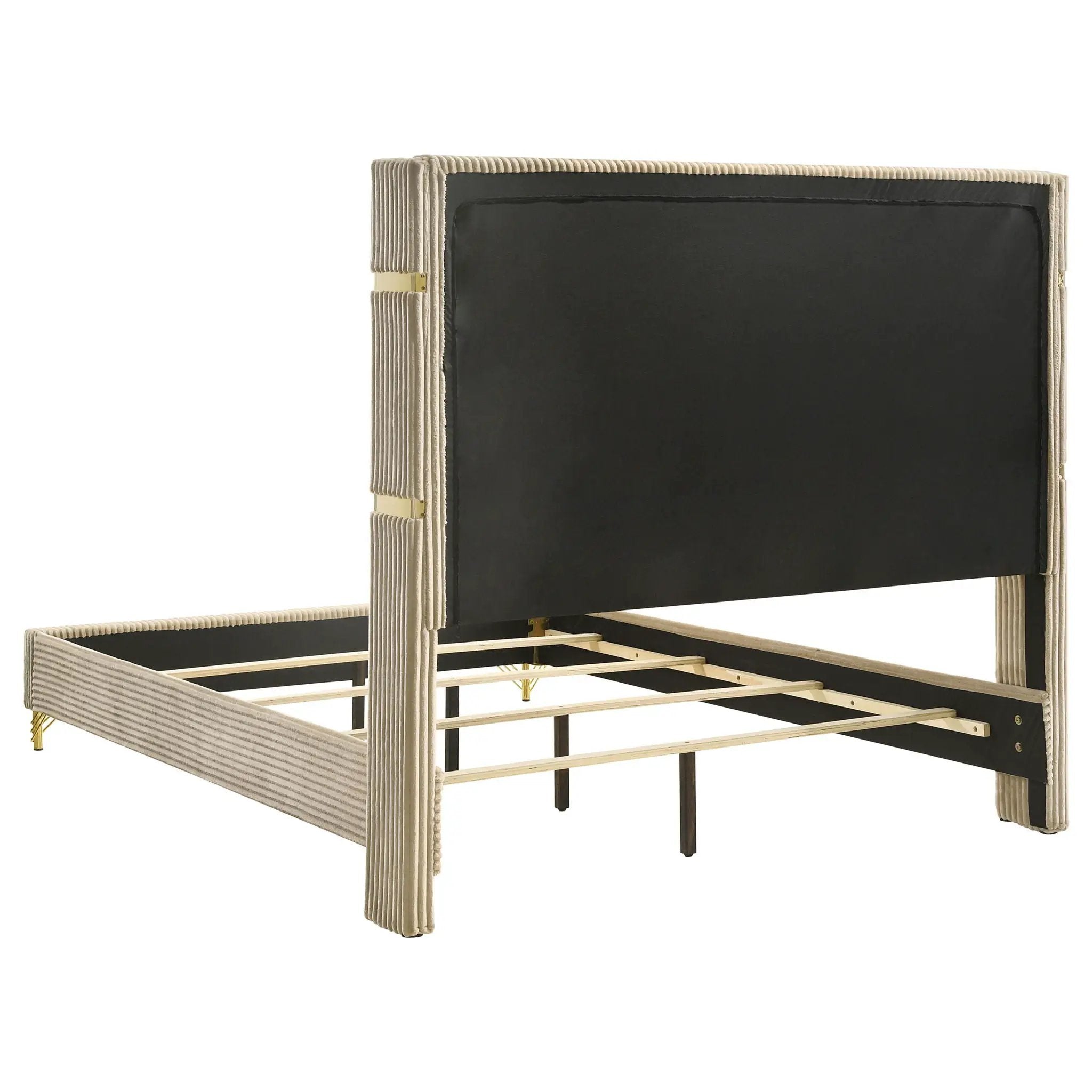 Lucia 5-piece Eastern King Bedroom Set Beige and White by Unique Piece Furniture