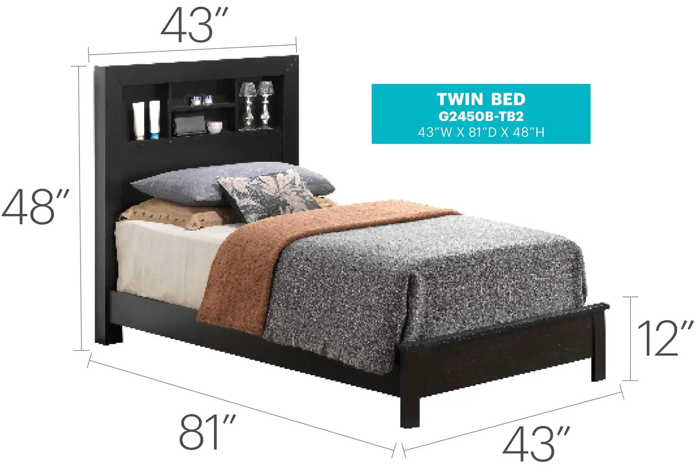 Bed With Transitional Design Stylish by HouseOfZazla