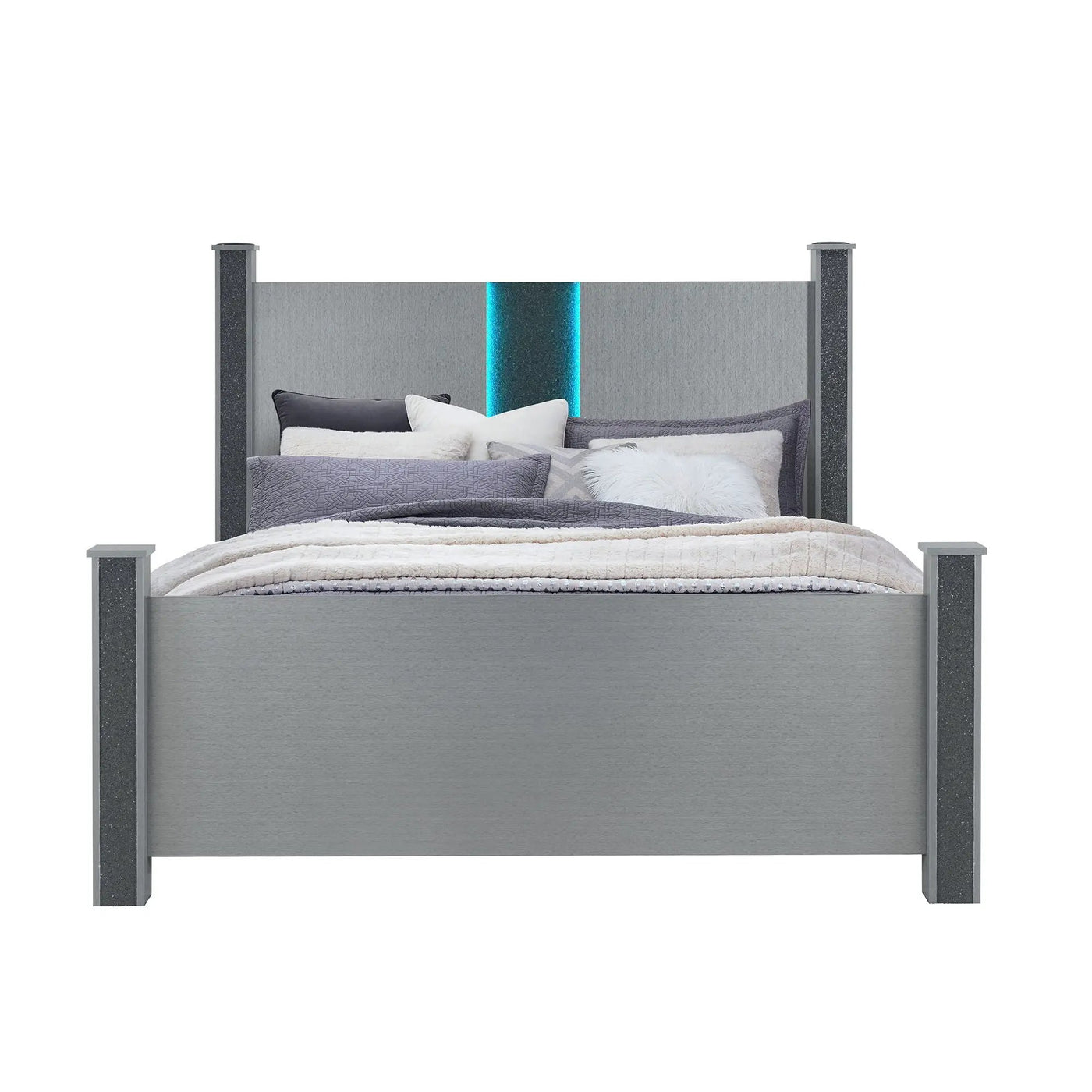 Lorenzo - Bed With Speakers And Glittered Detailing by Unique Piece Furniture