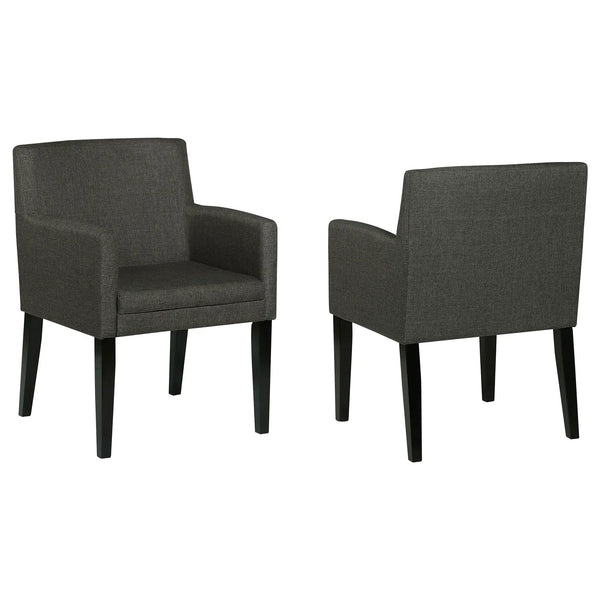 Yorkshire - Upholstered Dining Arm Chair With Cushioned Arms (Set of 2) - Gray