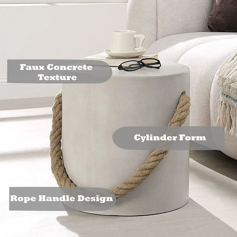Gene - Fiber Concrete Accent Table - Gray by Unique Piece Furniture