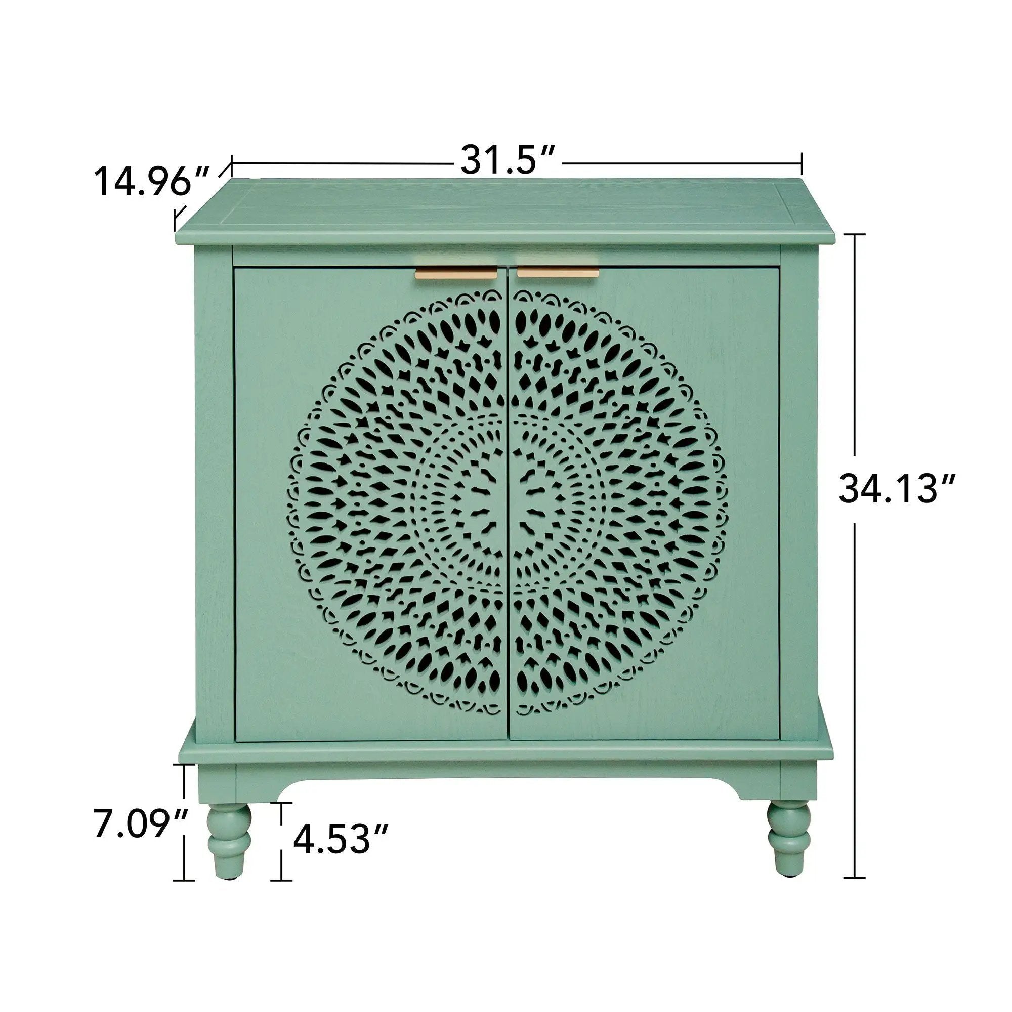 Hollow - Carved 2 Doors Accent Cabinet by HouseOfZazla