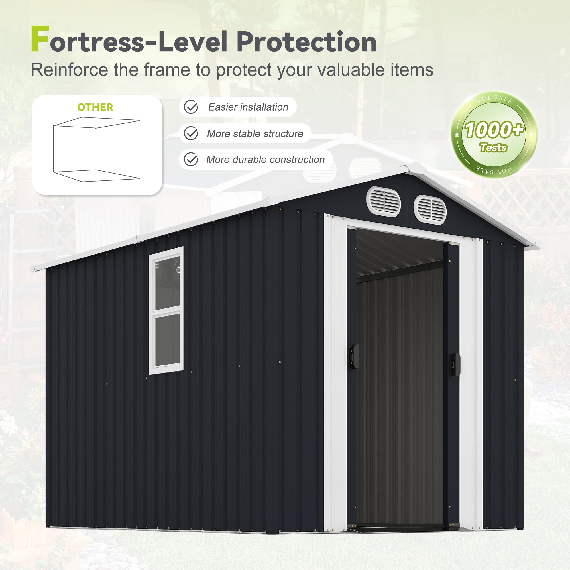 Campcraft 8x6 FT Outdoor Metal Storage Shed by HouseOfZazla