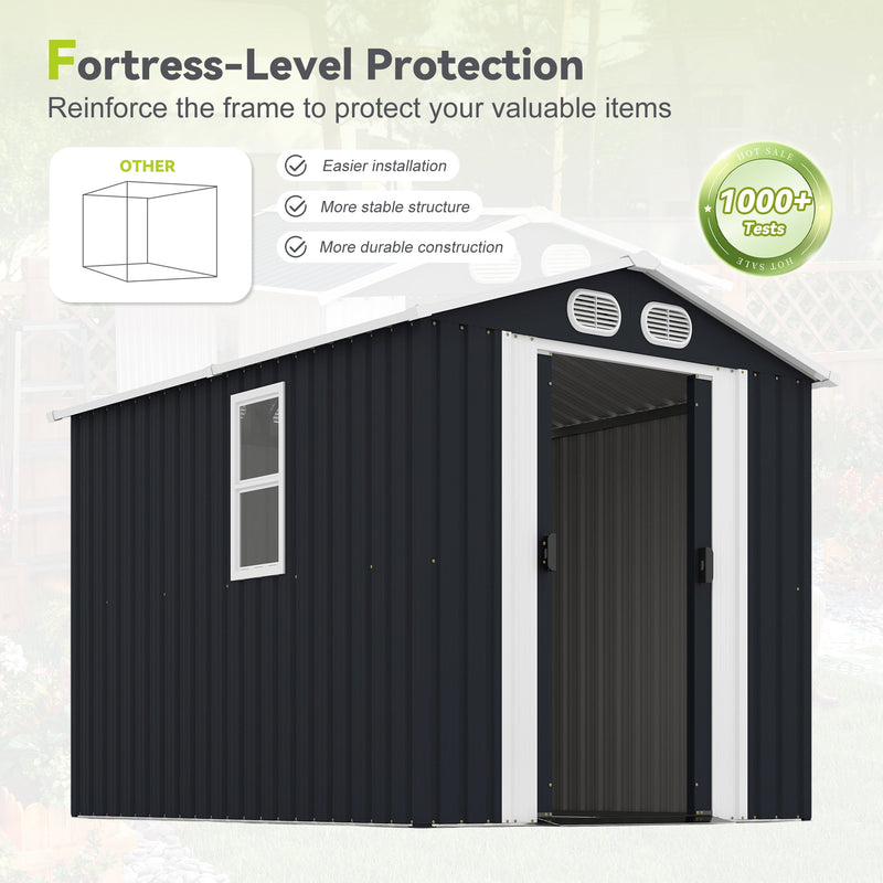 Campcraft 8x6 FT Outdoor Metal Storage Shed by HouseOfZazla