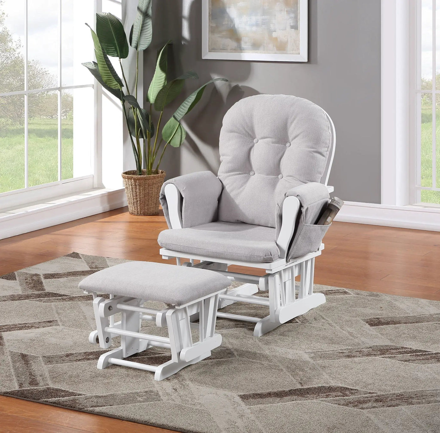 Mason - Comfortable Glider And Ottoman by Unique Piece Furniture