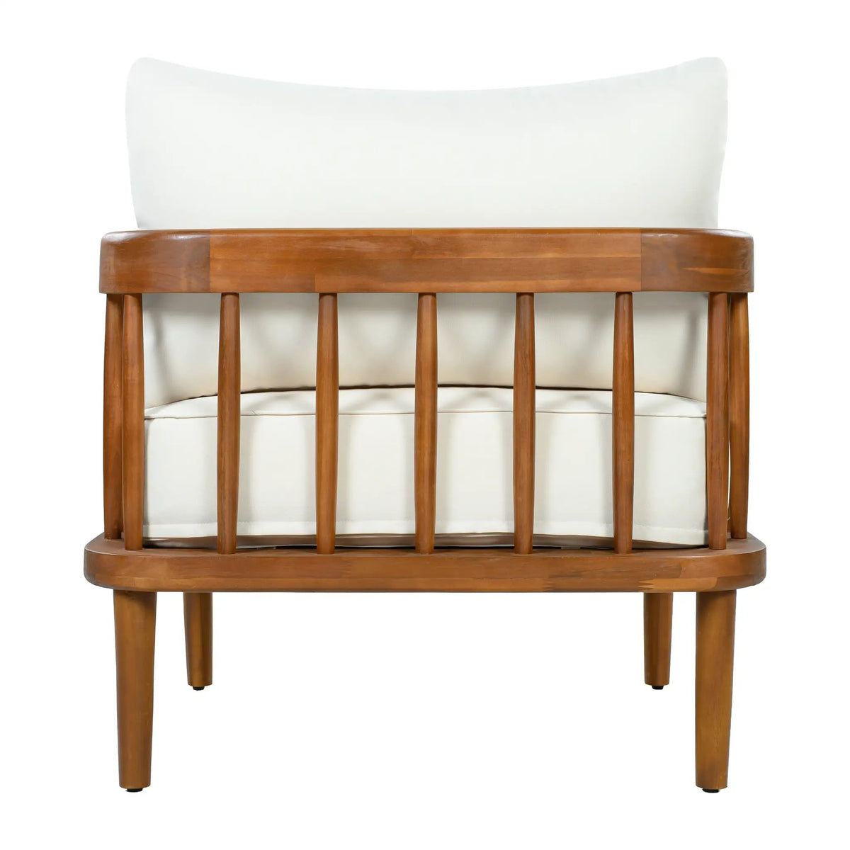 Acacia Wood Outdoor Patio Chair with Vertical Slatted Arms by HouseOfZazla