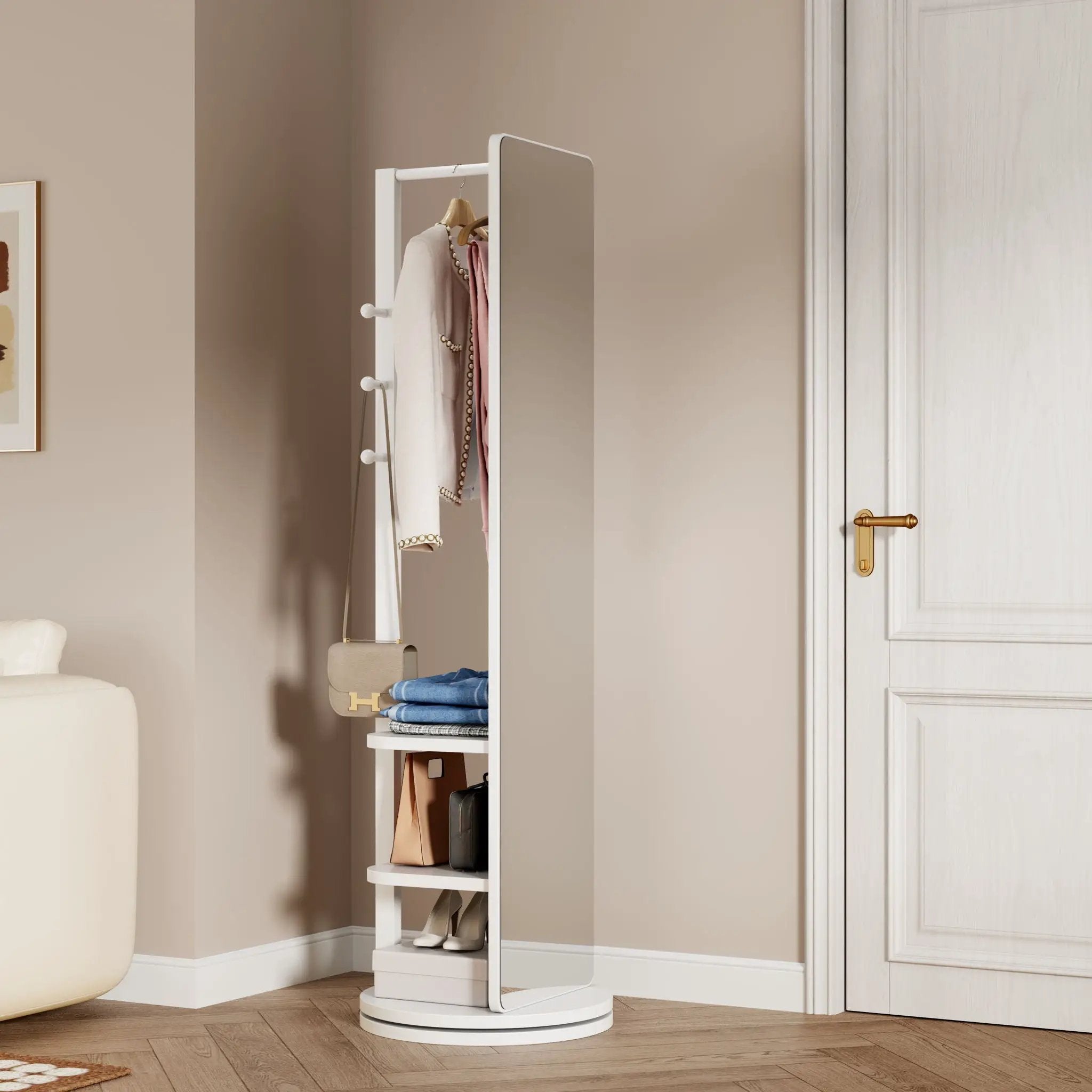 3 In 1 Multifunctional Full Length Clothing Mirror by Unique Piece Furniture